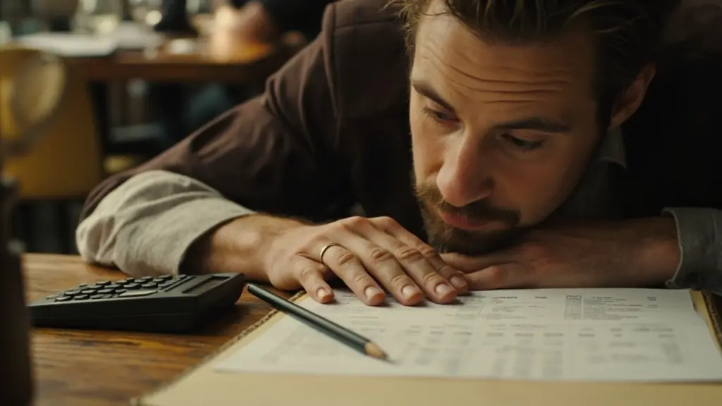 Restaurant menu pricing review at a wooden table