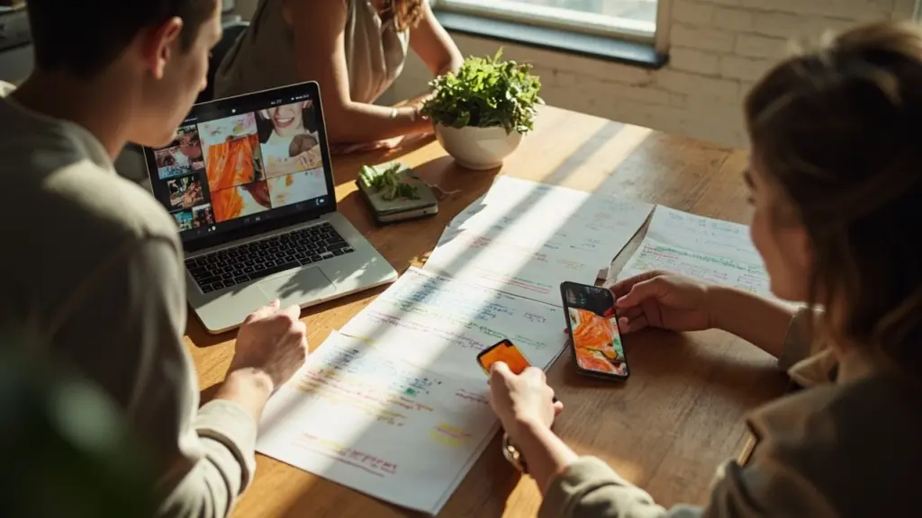 Recent innovative marketing examples 2025 for food brands in a studio setting